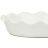 10 Strawberry Street Delano Ruffled Pie Dish, White
