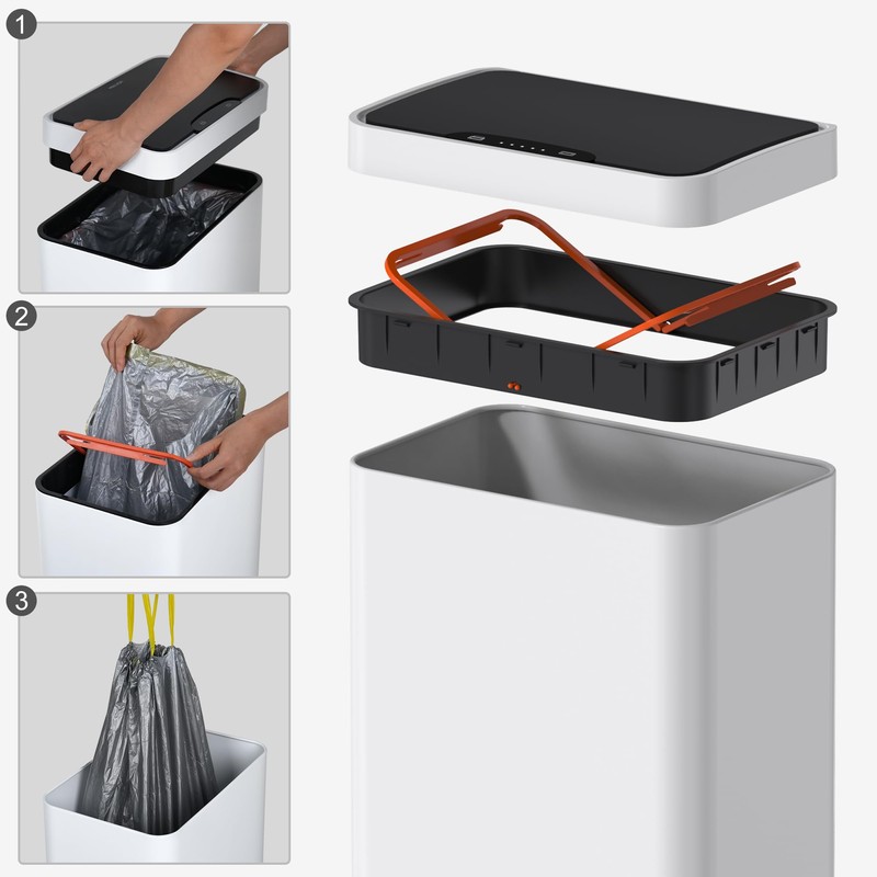 Mbillion Automatic Trash Can Touchless 15 Gallon Motion Sensor Trash