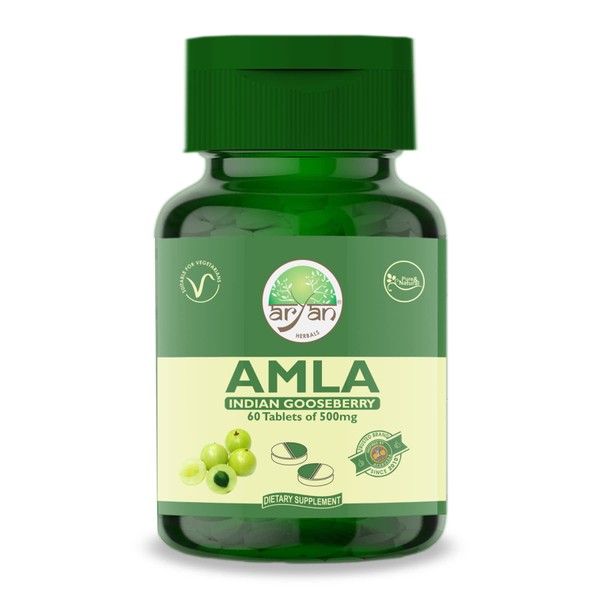 Aryan Herbals Amla (Indian Gooseberry) 60 Tablets of 500 MG