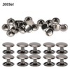 200 Sets Double Cap Rivet Leather Rivets Tube Metal Rivets