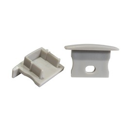 2 x End Caps for the Aluminium Profile Main One without and One with Hole for the LED Cable