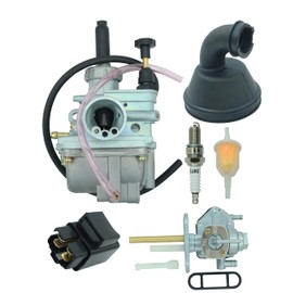 Carburetor Fit for Suzuki LT 80 with Fuel Petcock Switch Valve/Intake Manifold/Solenoid Relay Quadsport 80 ATV Carb 1987-2006