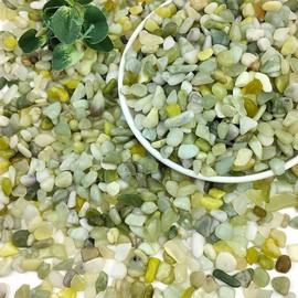 SHIZWU 2LB Succulent Jade Pebbles for Indoor Plants, 3/8 Inch Natural Decorative Polished Stones, River Rocks for Landscaping,Vase, Flowerpot Decoration, Indoor Decoration and Garden Decoration
