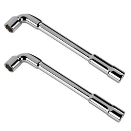 Aoktorkit 7mm L Shaped Angled Hex Socket Wrench,CRV Multifunction Tubular Double Ended Hex Wrench for Washing Machine,Pipeline,Mecchancy Bicycle Repair and Home Maintance, Pack of 2