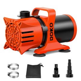DOKO 2700GPH Submersible Water Pump, 180° Ajustable Pond Pump with 20FT Power Cord 120W Ultra Quiet Aquarium Pump for Pond, Fountain, Waterfall, Fish Tank, Hydroponic, Statuary, Orange Black