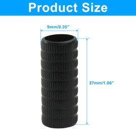 Piutouyar 4 Pcs Rubber Violin Bow Grip, Black Violin Bow General Grips Grasp Violin Accessories