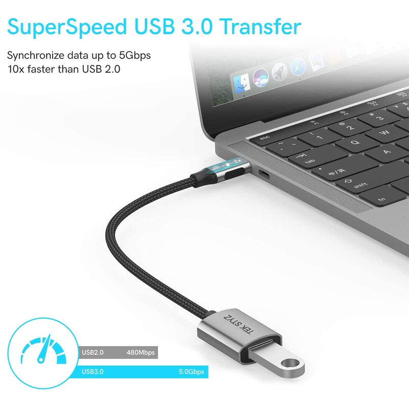 Tek Styz USB-C 3.0 OTG Adapter Compatible with Ford 2020