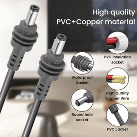 Satellite DC Power Cable, 18AWG DC to DC Charging Cord with Connector for Mini, Water Resistant Replacement Cable for Indoor Outdoor (1M/3.28FT)