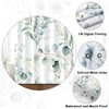 Uiiooazy Green Leaves Shower Curtain, Eucalyptus Leaf Plants Pattern, Bathtub