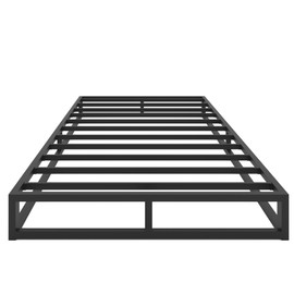 Bilily 6 Inch Twin Bed Frame with Steel Slat Support, Low Profile Twin Metal Platform Bed Frame Support Mattress Foundation, No Box Spring Needed/Easy Assembly/Noise Free