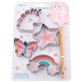 Stephen Joseph, juego de galletas para niños pequeños, cortador de galletas y espátula, unicornio, OS,SJ1245