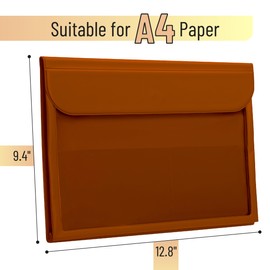 Mr. Pen- File Folder, Brown, Plastic File Folders Letter Size, Document Folder, Clear Plastic Folders for Documents, Filing Folders, Plastic File Folder, Plastic Folder, Office Folders, Files Folder