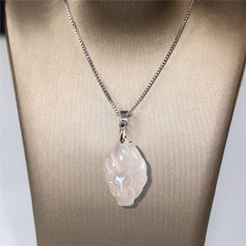 Ecooon Natural White Jade Nine Tail Fox Pendant Agate Necklace, Women's Ring, Openwork Carved, Nine-tail Fox, Accessory, Anime, Party, Nine-tailed Fox, Cosplay Accessory, Cosplay Accessory, Birthday