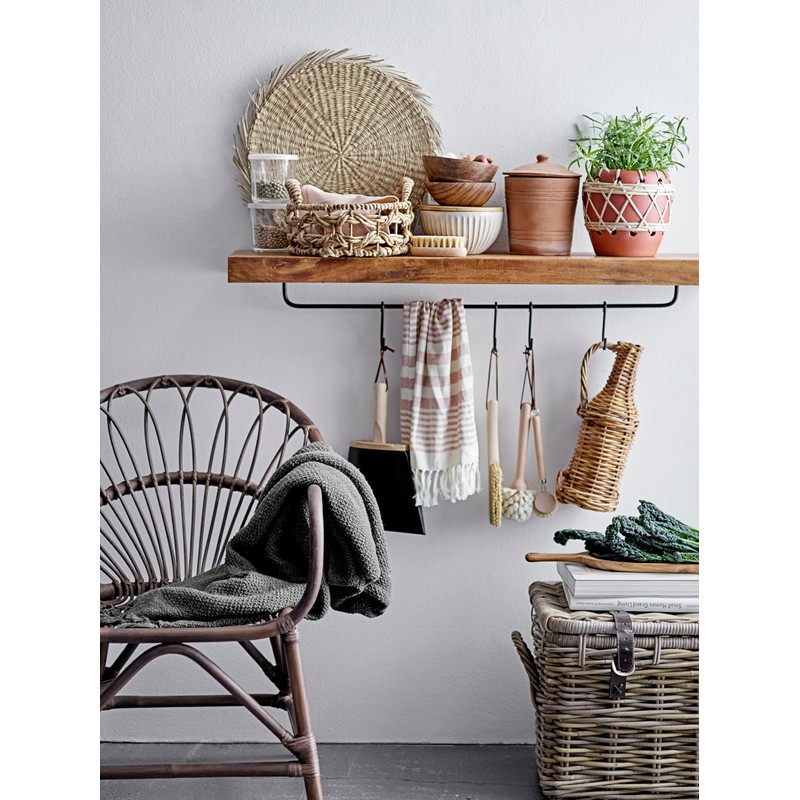 Bloomingville 82047924 Dustpan and Brush, Metal Wood