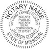 Missouri Notary Stamp | Round Self Inking Unit - Shiny