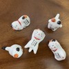 MIUFA Ceramic Cute Lucky Cat Chopsticks Rest Dinner Spoon Stand