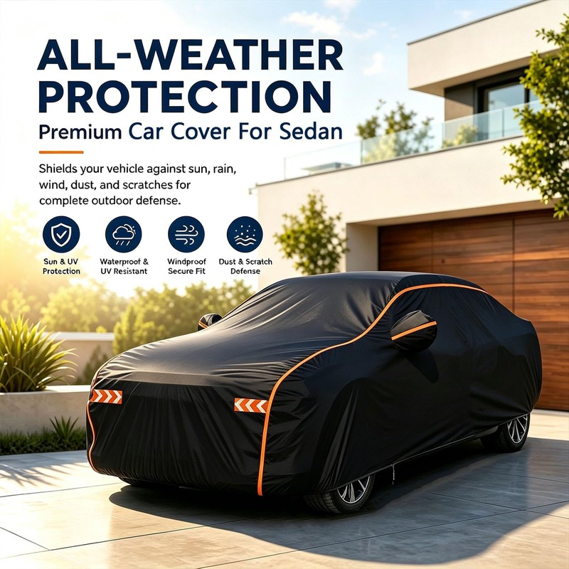 Waterproof Car Cover All Weather,Universal Fit A3 188-193in