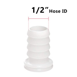 Quickun Plastic 1/2" Pex Barb Plug End Cap Pipe Crimp Fitting, Pack of 5