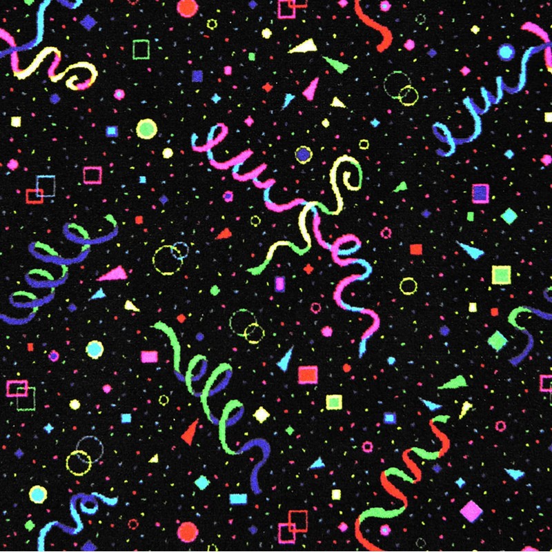 Joy Carpets Fluorescent Celebration 6' x 6' Area Rug