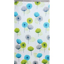 Blue Canyon Dandelion Polyester Shower Curtain Include 12 Hooks, Multi-Coloured, 1-Pack
