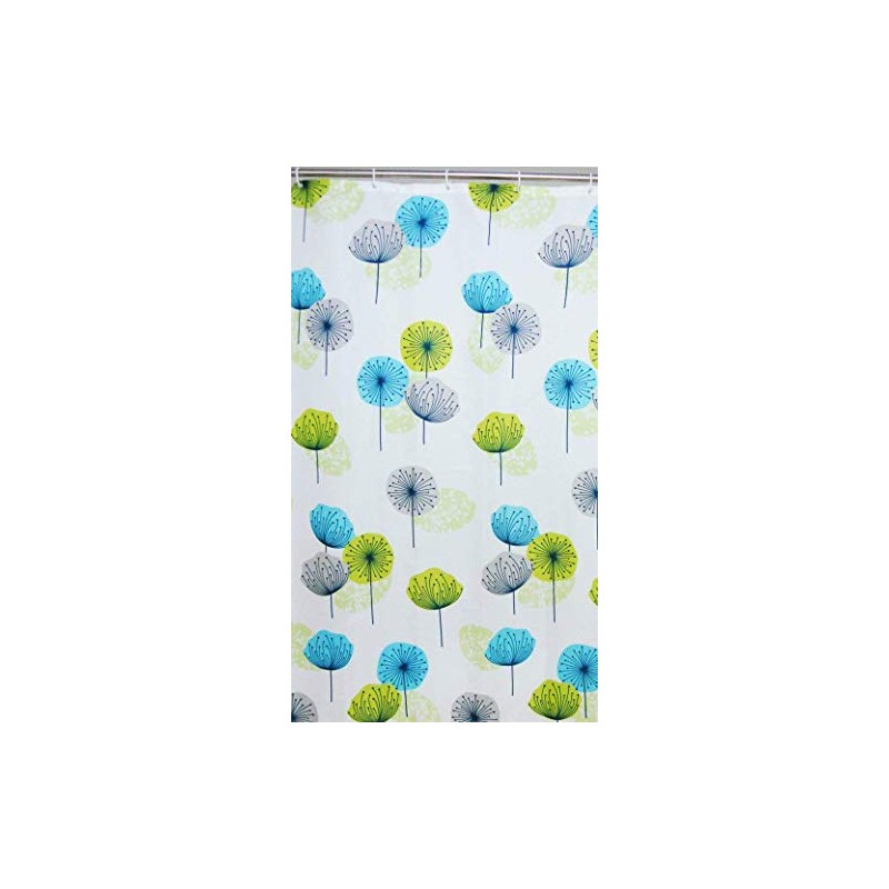 Blue Canyon Dandelion Polyester Shower Curtain Include 12 Hooks, Multi-Coloured,