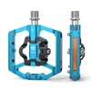 GEWAGE Bicycle Pedals, Flat Double Function and SPD Pedal with