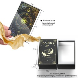 WJPC Gold Foil Edge Tarot Cards with Guidebook Set&Gift Box for Beginner& Expert. Original Design Tarot Cards Decks