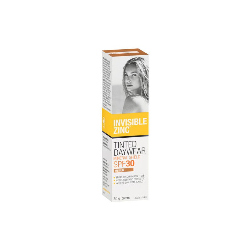 Invisible Zinc Tinted Daywear Mineral Shield SPF 30 Medium 50g
