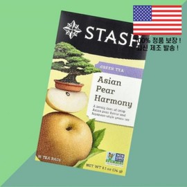Stash Tea Green Asian Pear Harmony 18 Bags 1.1oz, 1 / 스태쉬 티 녹차 그린티 아시안 배 하모니 티백 18개 1.1온스 34g Stash Tea Green Asian Pear Harmony 18 Bags 1.1oz, 1