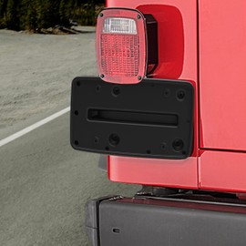 KEWISAUTO License Plate Frame for Wrangler 97-06, Rear License Plate Bracket Holder Cover for Jeep Wrangler TJ 1997-2006 Accessories (1PCS, Replace #55174994)