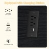 Snughome Computer Tower Stand with Charging Station, 25.0"-32.1" Height Adjustable