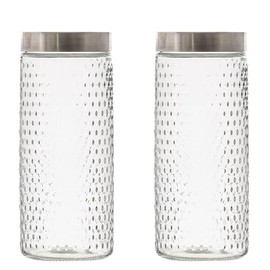 10 Strawberry Street Crosby Glass Canister, Set of 2