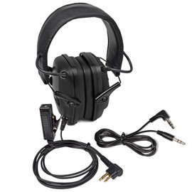HYS Noise Cancelling Headphones, Wired Over Ear Headphones Slim Active Noise Reduction Ear Muffs Earphone for Motorola Mag one BRP40 CLS1413 CLS1450 GP300 CP100 GP88 GP300 RMU2040 (Black)