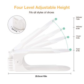 Neprock Shoes Organizer for Closet, Shoe Rack Organizador De Zapatos for Closet Organization, Shoe Slots Organizer Shoe Storage Shoe Holder Space Saver for Entryway(36-Pack)(White)