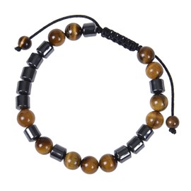 GelConnie Mens Beaded Bracelets Anxiety Relief Bracelet 8mm Natural Stone Healing Bracelet Stress Relief Yoga Beads Anxiety Bracelet Black Bead Bracelet for Men