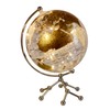 8'' World Globe, Clear Metal Globe with Built-in Gypsophila LED