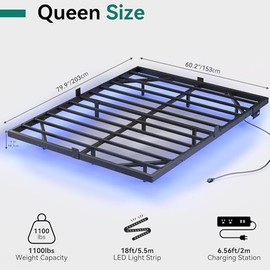 YITAHOME Floating Bed Frame Queen Size