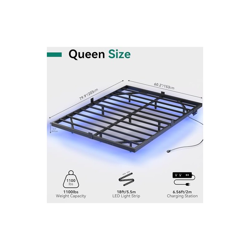 YITAHOME Floating Bed Frame Queen Size