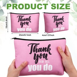 Kacctyen 9 Pcs Housekeeping Cosmetic Makeup Bag Employee Appreciation Gift for Women Housekeeping Week Makeup Zipper Pouch Bag Travel Organizer Housekeeper Cna Thank You Gifts