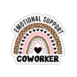STICKYAME (3pcs) Emotional Support Coworker Stickers, Coworker Stickers, Cute Rainbow Stickers, Funny Emotional Support Stickers, Water Assitant Stickers for Laptop, Guitar, Water Bottles, Mental