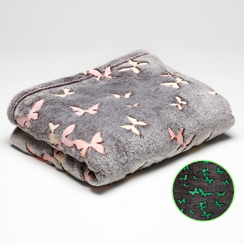 KANGURU Bedspread, Fleece Blanket for Single Bed, Microfibre Cuddly Blanket,