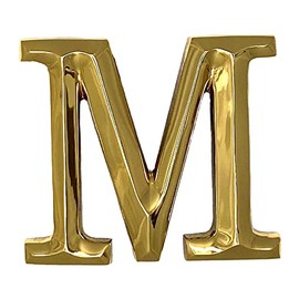 Monogram Letter M Door Knocker - Brass