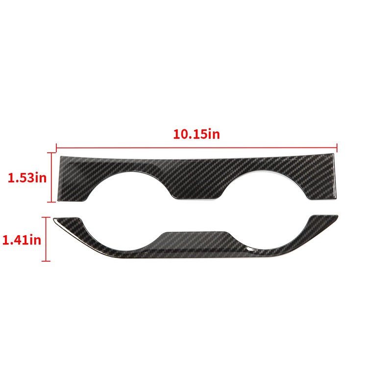 SQQP Center Console Rear Cup Holder Trim Cover, ABS Interior