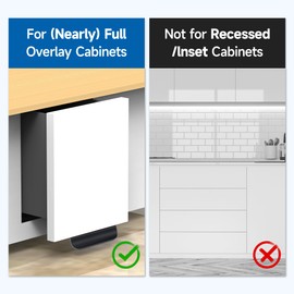 Joxodak Trash Cabinet Foot Pull - Hands-Free Door Solution for Trash Drawer, Adhesive Toe Pull Comfortable for Barefoot Use (1, Matte Black)