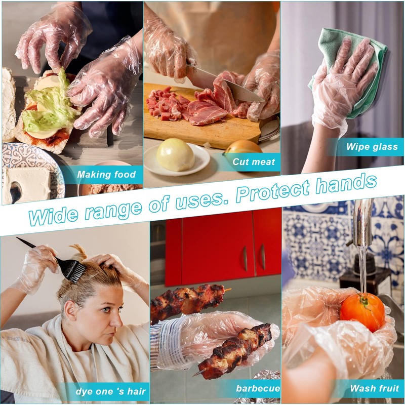 AiDiAiLa 800PCS Disposable Plastic Gloves For Isolating Bacterial Stains That