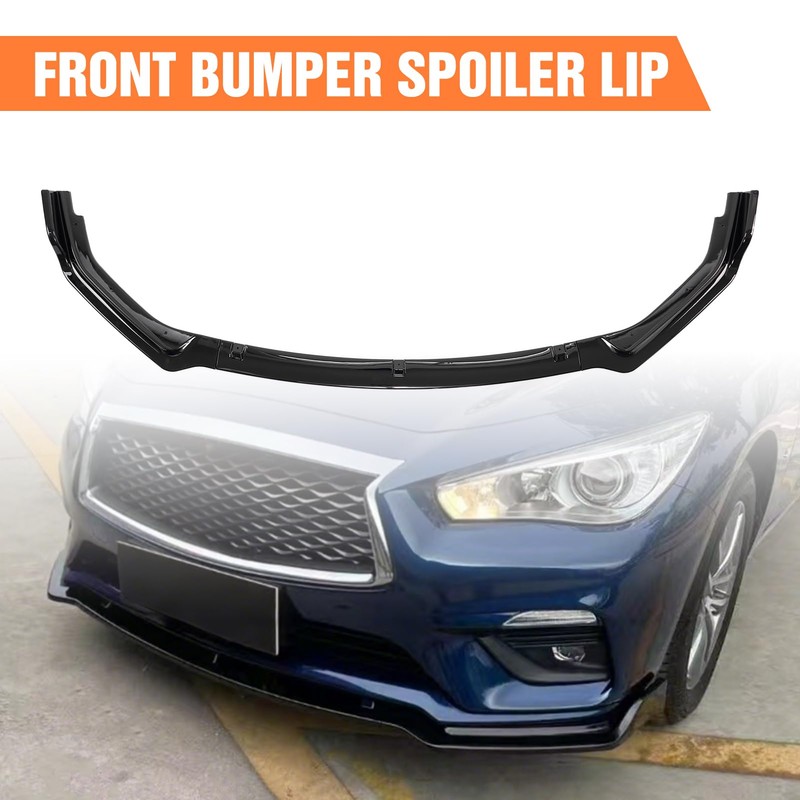 JTFF Front Bumper Spoiler Lip Compatible with 2018-2025 Infiniti Q50