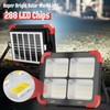 100W Solar LED Work Light - Ultra Bright Portable Magnetic
