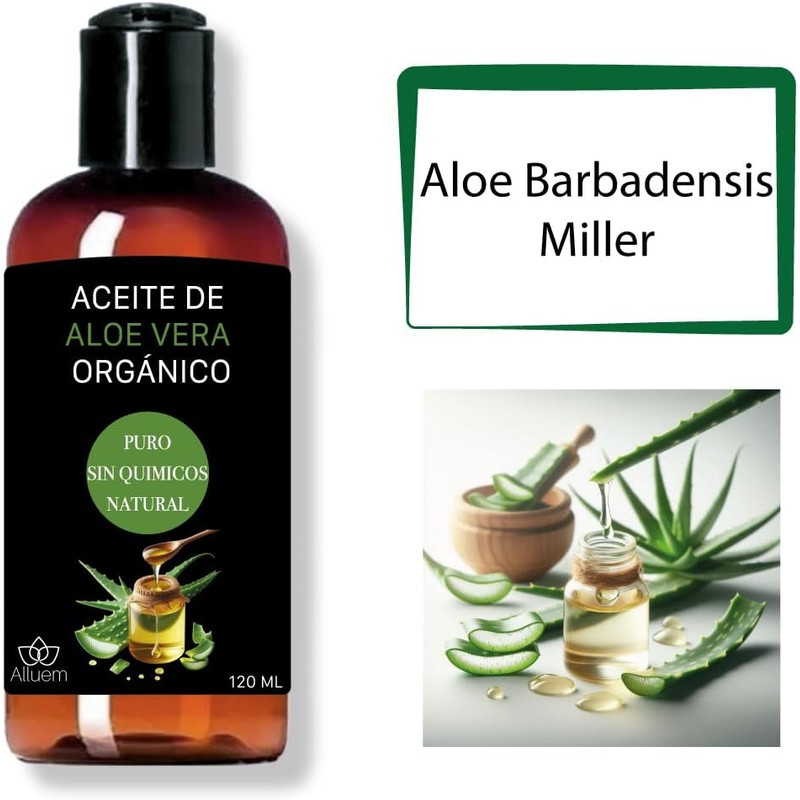 Aceite Corporal de Aloe Vera Orgánico, 120 ml