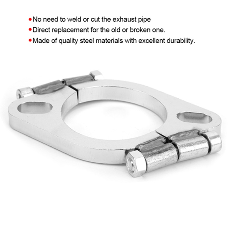 2.5in 63mm Steel Exhaust Flange Flat Oval Split Repair Replacement