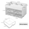 YUNSHANGHE Desk Organiser, Plastic Office Organiser with 4 Drawers and